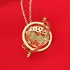 Gold sand clock Pendant Necklace Gold time Turner Necklaces Movie jewelry gift for children TV jewelry