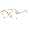 Sunglasses Frames Literary And Artistic Large Frame Plain Face Round Fashionable Slimming Appearance Pure Desire Cool Brown L6814