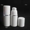 15ml 30ml 50ml高品質のホワイトエアレスポンプボトル - トレール補充可能な化粧品スキンケアクリームディスペンサーローションパッキングコンテナll