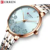 CURREN marque mode femmes montres en acier inoxydable Ultra mince Montre à Quartz Femme horloge romantique femmes Montre Femme 240305