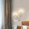 Wall Lamp Full Spectrum Lamps LED Three-color Light-changing Eye Protection Bedside Home Nordic Creative Leaf Living Room