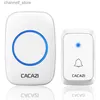 DOORBELLS CACAZI A06 DCバッテリー駆動ワイヤレス防水ドアベル300mリモコン36チップコードレスホームコードレス電話ベルY240318