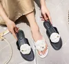 Nowe kapcie Summer Klorowe Koppy Kwiatowe Kamlówki Klątki Kappy Kappy Pu Sandały Camellia Buty plażowe Flip Flip Flops