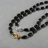 European and American Instagram Style Black Agate Beaded Fashionable Contrasting Collarbone Chain Niche Design High-end Sense Personalized and Unique Necklace