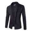 Giacche da uomo Cappotto da uomo Elegante giacca casual con colletto rovesciato 3 colori Business Slim Fit manica lunga per lavorare