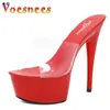 Zapatos de vestir Zapatillas transparentes Tacones altos Mujer Sandalias exteriores Verano Mujer Bombas Boda Jelly Buty Damskie H240321V2GE7QQA