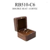 Jewelry Pouches Multifunctional Small Box Square Mini Wooden Ring Soft Interior Holder For Proposal Wedding 40GB