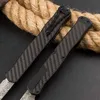 Nya automatiska fickknivar Fast Open Damascus Blade T6 Aluminiumlegering+kolfiber Patch utomhus camping självförsvar jakt överlevnad Auto Tactical Knife UT85