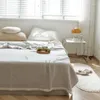 Cobertores Cor Sólida Borda Branca Toalha de Mesa Super Respirável Única Dupla Criança Adulto Algodão Cobertor de Cochilo de Verão
