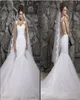 2019 Nouveau Pas Cher Berta Sexy Sheer Back Robes De Mariée Sirène Bretelles Spaghetti Dentelle Appliqued Robe De Mariée Arabie Saoudite Robes FH16926710