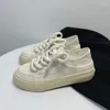 Scarpe Casual da donna Sneakers con punta tonda e fondo spesso Zapatos De Mujer da passeggio all'aperto con lacci incrociati da donna