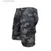 Men's Shorts Fashion Mens Military Cargo Shorts Mens Tactical Pants Casual Big Pocket Sports Slacks Cargo Panels Trousers Plus Size for Male Y240320