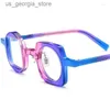 Solglasögon solglasögon fashionabla glasögon kvinnor platta material polariserad personlig rund färgglad ram trendig street po y240320