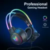 Headphones Onikuma RVB Gaming Headphones avec HD Flexible Mic 3,5mm Gaming SeadSets pour PC PS4 PS5 Switch Computer Games 2024