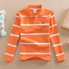 子供Tシャツ長袖ポロシャツ男の子キッズストライプトップベイビーボーイスポーツポロステニージージュボーイズ服240311