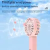 المعجبين Electric Fan المحمولة Mini Handheld Electric Fan USB شحن محمولة ميني جيب مروحة المستخدمة في المنزل في الهواء الطلق التخييم الهواء Coolery240320