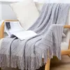 Decken Nordischen Stil Einfarbig Sommer Frühling Quaste Gestrickte Plaid Sofa Handtuch Decke Abdeckung Tapisserie Bettdecke Wohnkultur