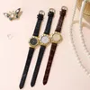 Wristwatches Formal Occasion Watch Stylish Ladies Quartz With Retro Style Dial Adjustable Imitation Leather Strap High For Office