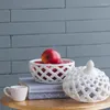 Bouteilles Pot creux en porcelaine blanche de style européen, Vase d'arrangement de fleurs, artisanat en céramique, Pot général en émail de forme spéciale