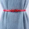 Gürtel Damen Rockgürtel Stilvolle Damen-Taille aus Kunstleder mit Blumendekor Schlanker Körperbund für die Dekoration von Hemden