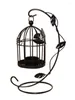 Bougeoirs Y Style européen feuille cage à oiseaux chandelier en fer décoration de la maison cadeau créatif mariage vintage