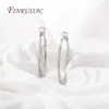 Boucles d'oreilles créoles tendance plaqué or 14 carats, grand cercle, aiguilles en argent 925, Huggie pour femmes et filles, bijoux cadeaux de fête