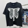 T-shirts voor heren Modetrend Saint Michael Zomerstijl Oversized Vintage gewassen Skeleton Fashion T-shirt Dames T-shirt Street chic Tee J240319