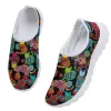 Flats INSTANTARTS Colorful Cartoon Cats Printed Spring Summer Mesh Sneakers Women Casual Flats Super Light Walking Female Flat Shoes