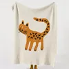 Coperte Mezza Pile Leopardo Macchiato Coperta Casual Ufficio Pisolino Tappeto Divano in Maglia Nordico Federa Letto Fine Cartone Animato