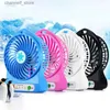 Electric Fans 1 Portable Charging LED Light Fan Air Cooler Mini Desktop USB FAN Tredje vind USB -fläkt Batteri gratis kylning Handhållen fany240320