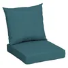 Pillow Mainstays 45" x 22,75" Türkisblaues, rechteckiges, zweiteiliges Outdoor-Sofa mit tiefem Sitz