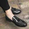 Casual Shoes Men's Apron Toe Tassel Loafers Lightweight Wear-resistant Slip On For Outdoor Office Daily Footwear