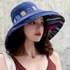 Cappelli a tesa larga Cappello da sole Bordo largo Doppia ombreggiatura Tutto per pescatori Visiere leggere etniche per la corsa del vento per le donne Invia