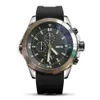 Designer Mens Sport Watch Japan Quartz Movement Chronograph Black Wristwatches Rubber Strap Man Pilot klockor berömda varumärke Wristwa217R