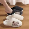 Slippers Fluffy Women Winter Plush Slides Cartoon Bear Mens Shoes Thick Sole Anti-Slip Couple Home Warm Slipper Female