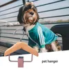 Vêtements pour chiens Cintres pour animaux de compagnie Cintre en bois massif avec clip en métal Petit support durable Accessoires Fournitures