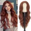 البرازيلية الطويلة تسليط الضوء على OMBRE البشري ملون مجعد البشر شعر مستعار العسل أشقر HD Deep Wave Frontal Syynthetic Product