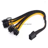 Computer Cables Connectors S Pci Express 8Pin Female 1 To 4 Male Power Supply Y Spiltter Pci-E Graphics Card 8 Pin Port Mtiplier F Dhlpa