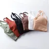 Camisoles tanques bonito volta sem costura envoltório sutiã para meninas com almofadas sem anel de aço colete lingerie suspender feminino