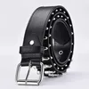 Ceintures Nouvelle mode dames en cuir punk ceinture creux rivet marque de luxe ceinture personnalité rock sauvage réglable jeune tendance ceinture2023New