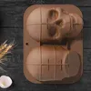 Narzędzia do lodów duże realistyczne silikonowe ciasto czaszka pleśń DIY Baking Tort Form na Halloween Prezenty Akcesoria kuchenne narzędzie dekoracji pieczenia fu l240319