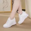 Casual Schoenen Comemore 2024 Lente Herfst Hoge Top Wedge Platform Sneakers Verborgen Hakken Dames Sneaker Vrouwen Tennis Vrouwelijke