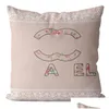 Coussin / Oreiller décoratif Designer Throw Lettre noire et blanche Logo Accueil ER Canapé Décoration Coussin 45 x 45 cm Core Drop Delivery Gard Otj9E