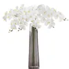 Orquídea artificial em massa toque real grande látex orquídea falsa phalaenopsis flor decoração de casamento para casa 240313