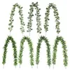 Flores decorativas verde artificial folha de eucalipto videira 178cm tecido plástico rattan planta videiras decorações de casamento el