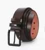 Bälten Mens Pu Leather Eloy Pin Square Buckle Belt BusinessLeisure Belts 2023 Fashion Black Coffee Brown Midjebälten för män