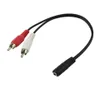 Useful Shielded 35mm F 18 Stereo Female Mini Jack to 2 Male AV Cable RCA Adapter M Audio Y Adapters229D602h292u6225679