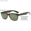 Óculos de sol de alta qualidade moda óculos de sol estilo oval tr feito à mão acetato quadro lente de vidro verde marrom s m tamanho 52 55 mulheres vestido de verão l240320