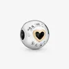 100% 925 Sterling Silver Love Family Heart Clip Charms Fit Original Bracelet à breloques européen Mode Femmes Mariage Fiançailles Jew355C
