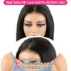 事前に漂白された結び目Glueless Wig Lace Front Wigs Wigs Strawed Pre-Plucked Human Hair Bob Wigs Pre-Cut 4x4 HD Lace Baby Hair